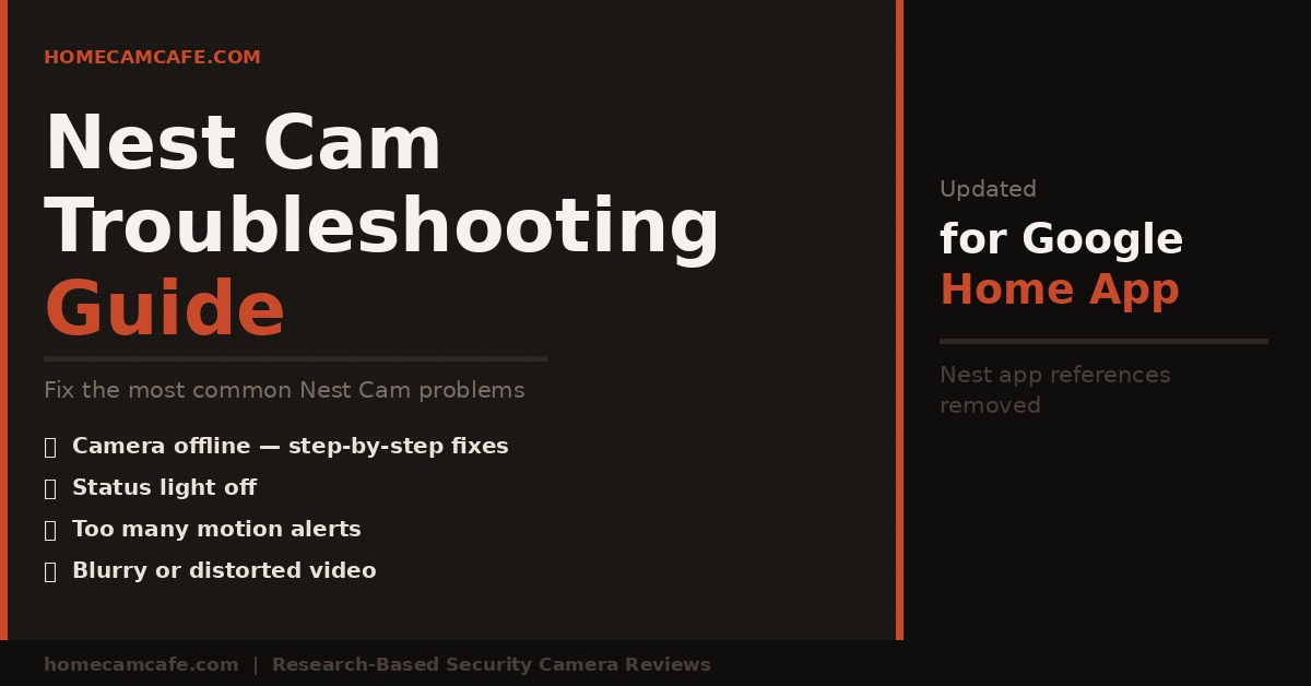 Nest Cam troubleshooting guide
